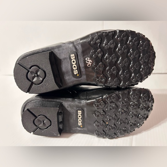 BOGS #52323 ANNE black tall waterproof rain boots women size 7 - Picture 10 of 13